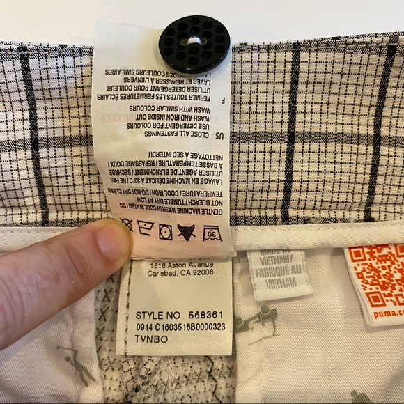 Puma Women Black White Striped Outdoors Golf Athletic Bermuda Shorts 2 - Picture 9 of 13